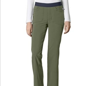 Cherokee Infinity Low Rise Pull On Scrub Pant- Petite Medium Olive Green